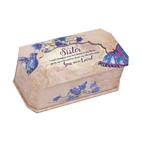 Cottage Garden Sister You Are Loved Mariposa Y Pájaro Glitte