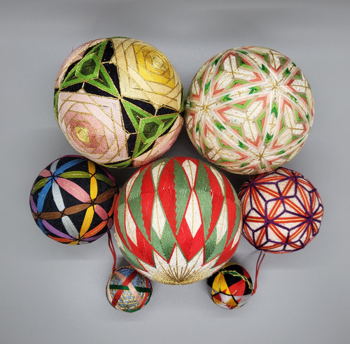 Pelotas Temari Tradicional Japonesa Seda Set De 7 Importadas (Usado)