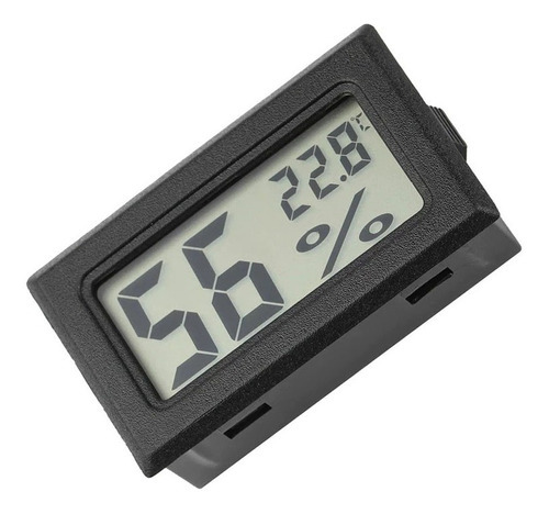 Mini Termômetro Higrômetro Digital Umidade Chocadeira Preto