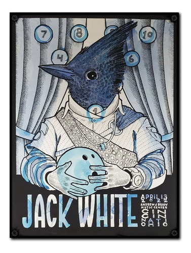 #1269 - Cuadro Decorativo - Jack White Rock Poster Música 