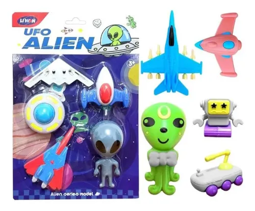 Kit 5 Boneco Alien Explorador Brinquedo Coleção Galáxia | MercadoLivre