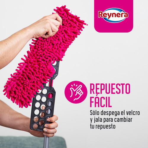 2 Pzas Repuesto Microfibra Trapeador Plano Sacudidor Reynera