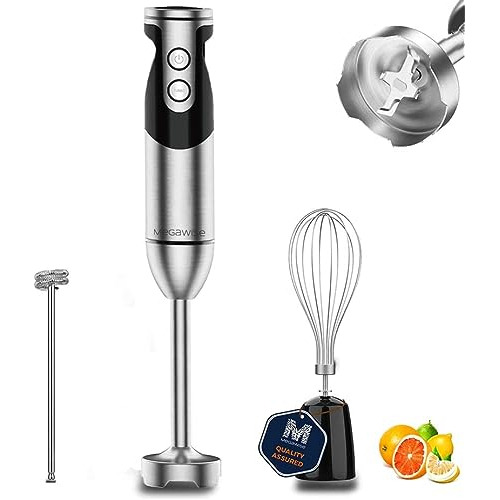 Pro Titanium Reinforced 3in1 Immersion Hand Blender, Po...