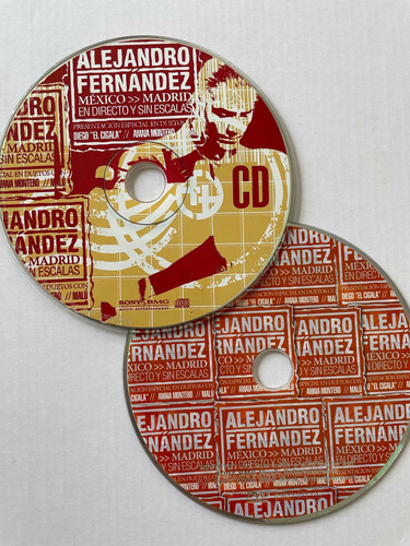 Cd Dvd Alejandro Fernández En Directo. Sin Carátulas.