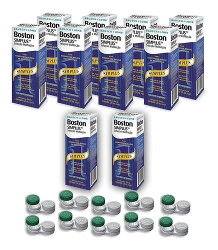 Imagem 2 de 4 de Solução Boston Simplus 120ml Multiação + Estojo- 10 Caixas