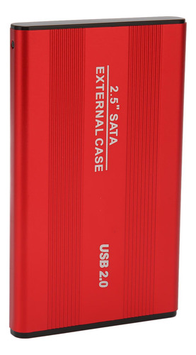 Disco Duro Externo Usb2.0 Rojo Rojo Delgado De 2,5 Pulgadas