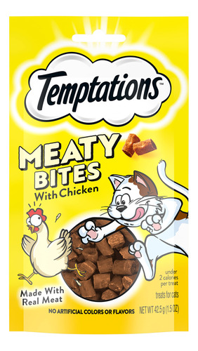Temptations Meaty Bites, Golosinas Suaves Y Saladas Para Gat