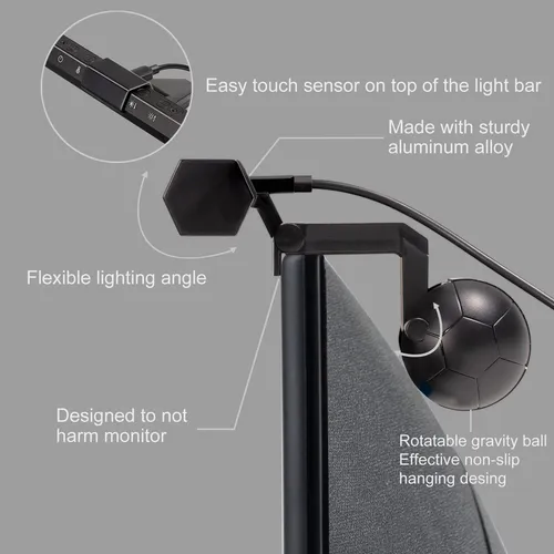 Barra De Luz Led Para Monitor De 0.3 A 1.6 Pulgadas