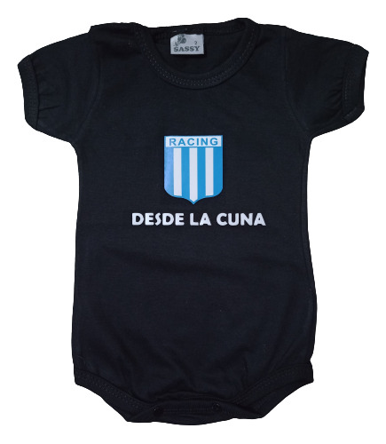 Bodys Para Bebés Racing Club Negro 