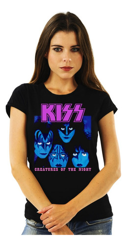 Polera Mujer Kiss Creatures Of The Night Rock Impresión Dire