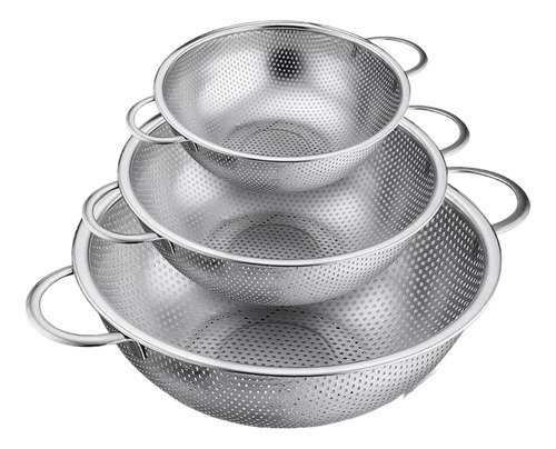 - Para Juego De 3 Coladores Y Escurridores De Alimentos De