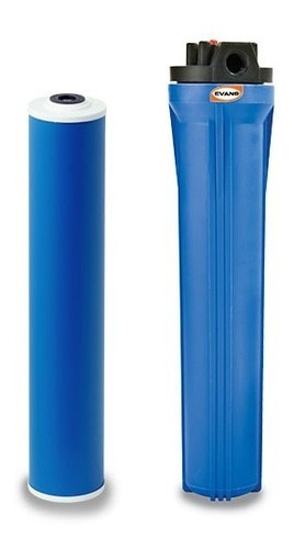 Cartucho De Carbón Activado Granular Evans 2.5x20 Color Azul