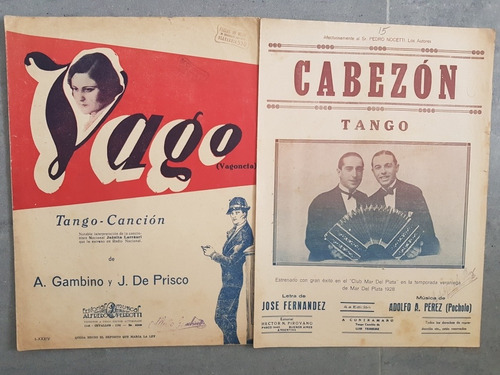 Imagen 3 de 8 de Antiguas Partituras De Tango. Lote De 11. 51692.