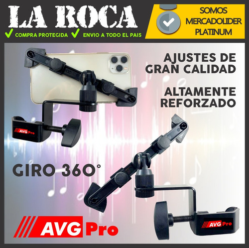 Soporte De Celular iPhone O Smartphone Pie Microfono Sip108a