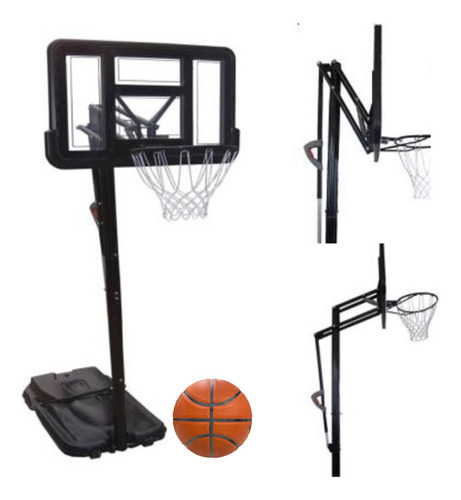 Sistema Tablero Basquet Profesional Aro Jirafa Acrilico + Pelota Olivos