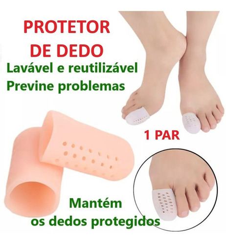 Imagem 2 de 5 de Protetor De Dedão De Pé Dedeira Em Silicone Calo