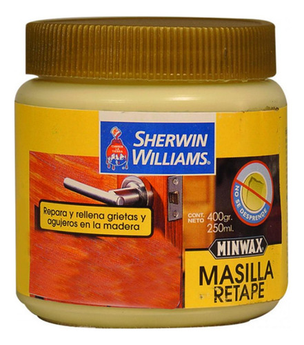 Masilla De Retape Roble 250ml Minwax Sherwin Williams