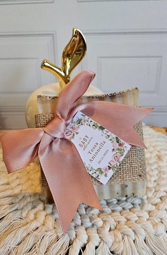 Recuerdos Jabon Artesanal Personalizad Bautizo, Boda, 30 Pzs