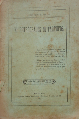 Setembrino Pereda Ni Retrogrados Ni Tartufos Paysandu 1893