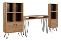 Comprar Excelente Combo! Biblioteca 1 Módulo + Biblio 2 Módulos + Escritorio Dressoir Melamina 18mm Rústica