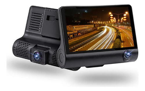 Cámara Dvr Lcd De 4 Con 3 Cámaras Frontal Trasera E Interna