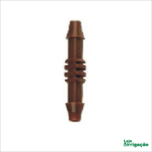 Imagem 2 de 3 de União Dentado Para Tubo Gotejador Pebd 8mm Marrom - 20 Unid