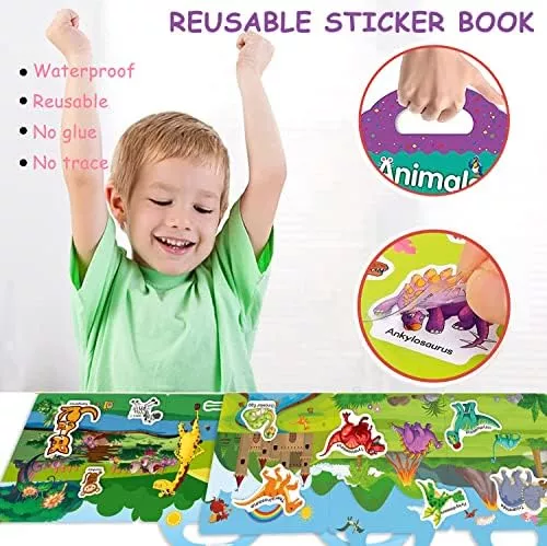 Libro De Pegatinas Reutilizables Para Niños Pequeños, Lindo