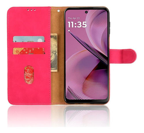 Funda Abatible Para Motorola Moto G55 5g Kickstand Cartera