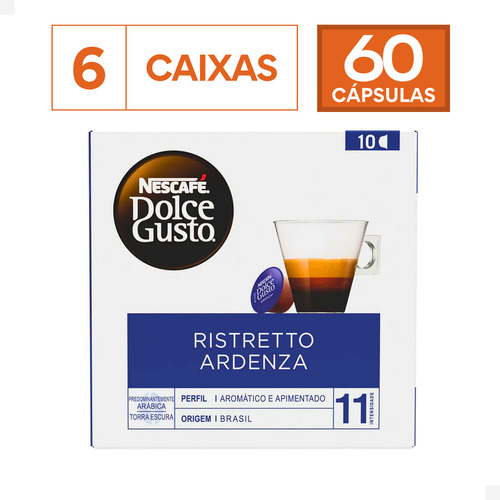 Kit 60 Cápsulas Dolce Gusto Café Ristreto Ardenza