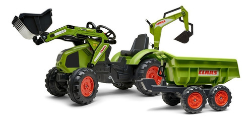 Falk Tractor Claas Backhoe With Excavator 1010w Color Verde Oscuro