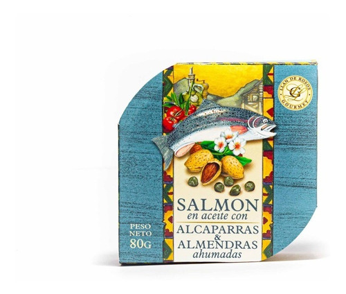 Granjas Patagónicas Salmon Aceite Alcaparras & Almendras 80g