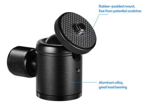Mini Adaptador De Cabeza De Trípode De Metal Con Cabeza Esfé