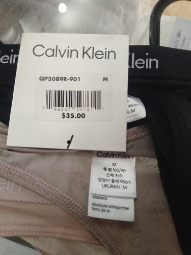 Pack 3 Tangas Calvin Klein Originales Qp3089r-901 Talla M