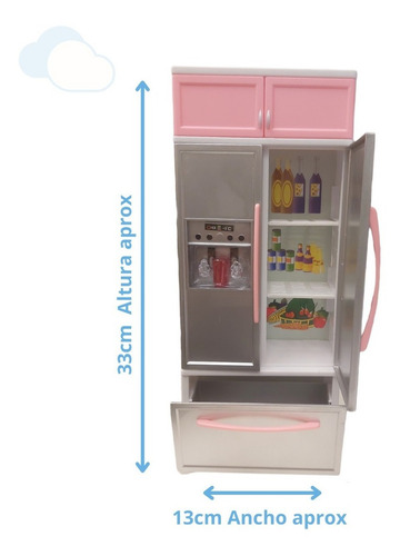 Cocina Completa Juguetes Nena Cocinita Luz Y Sonido Poppi Color Rosa