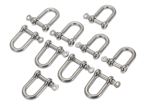 Lixada 10 Pcs U Ancla Grillete De La Cuerda Al Aire Libre