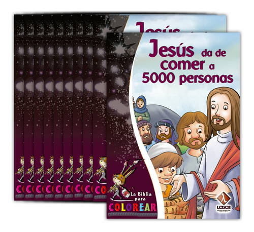 Jesús Da De Comer A 5000 Personas (para Colorear) 9 Piezas