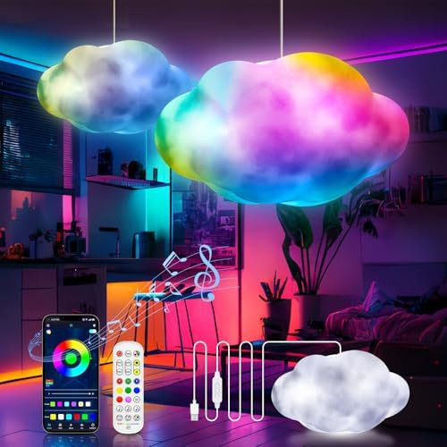 Luces Led De Nube Para Techo, Lámpara De Nube Multicolor Con