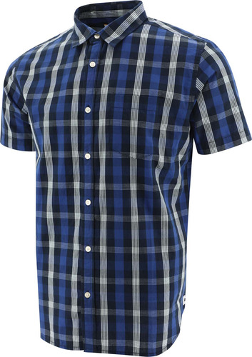 Camisa M/c Caterpillar Foundation Ss Shirt Naut Blue Hombre