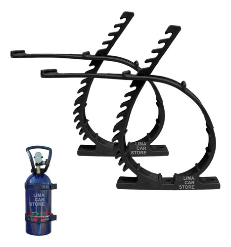 2 Abrazaderas Quick Fist 64-241mm Sujetador Soporte Extintor