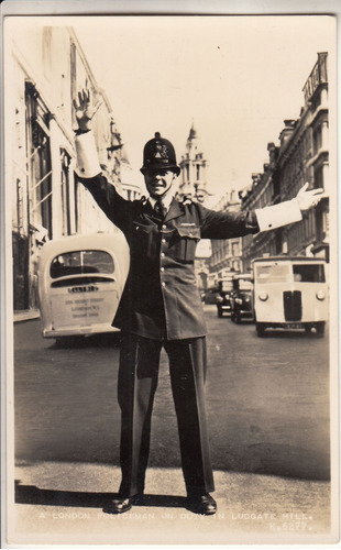 Antigua Postal Policia De Transito London Ludgate Hill 