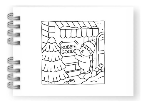 Libro Para Colorear Bobbie Goods, 50 Páginas, Tapa Dura, Bob