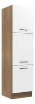 Comprar Mueble de Cocina Armario Despensa Vertical Madesa Agata 3 Puertas Marrón\u002FBlanco