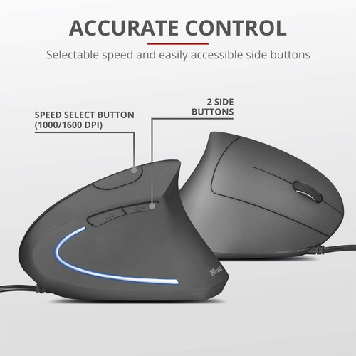 Mouse Vertical Fire Phoenix Ergonômico D5 Preto