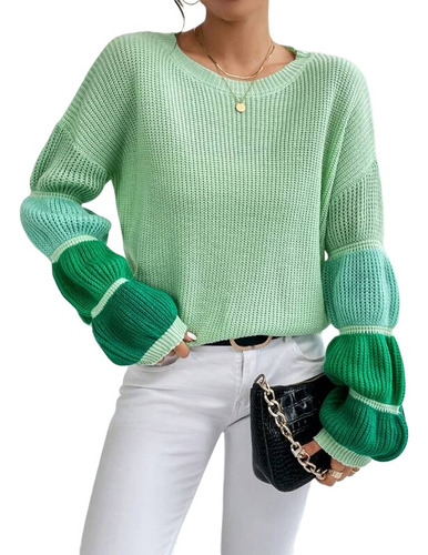 Chompa / Suéter Shein De Color Combinado De Mujer