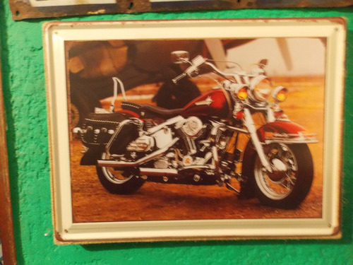 Cartel Chapa Moto Harley 40 X 30