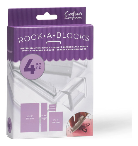 Crafter's Companion Rock 4pc Set De Bloques De Acrlico Trans
