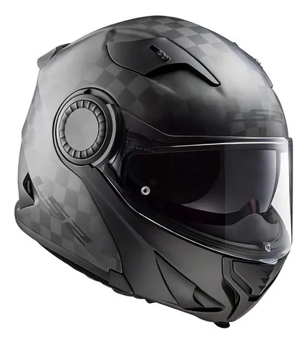 Casco Moto Carbono Modular Ls2 313 Vortex Brillo Color Negro Brillante Tamaño Del Casco L