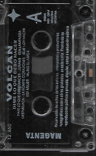 Volcan Album Dime Lo Que Debo Hacer Cassette Sin Caratula