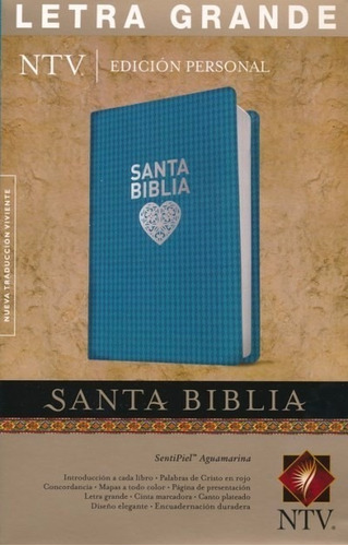 Biblia Ntv Letra Grande - Aguamarina