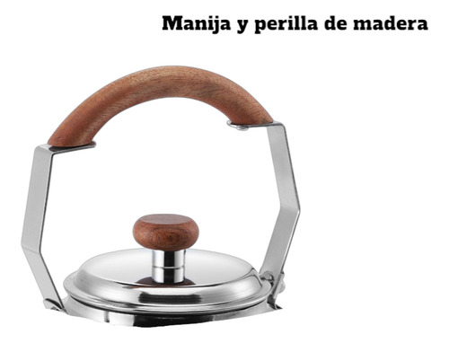 Pava mate Acero Inoxidable pico matero cebador 1,6 Litros color plateado Golden Art